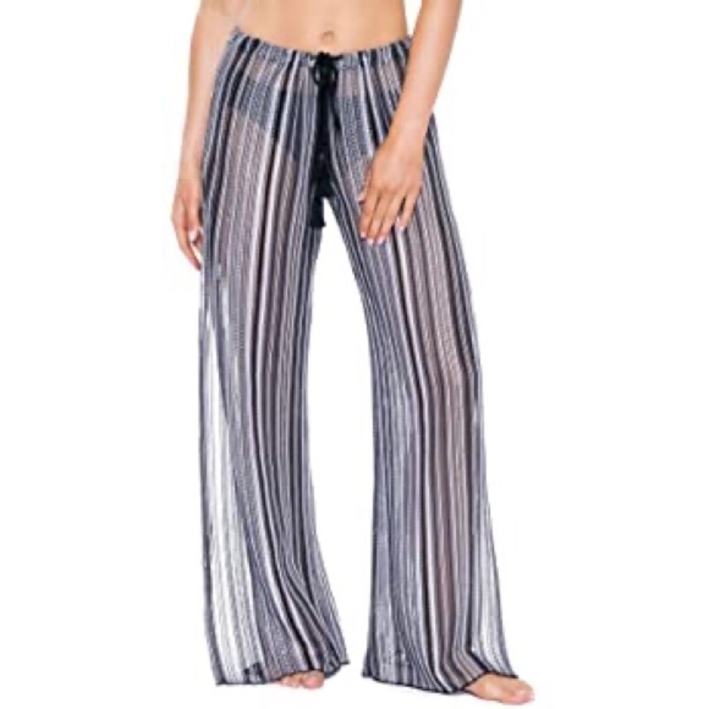 Becca split leg crochet swim pants